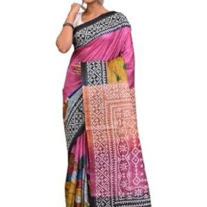 RAMSHYAM COLLECTION WOMEN'S Tussar Fusion Kantha Saree